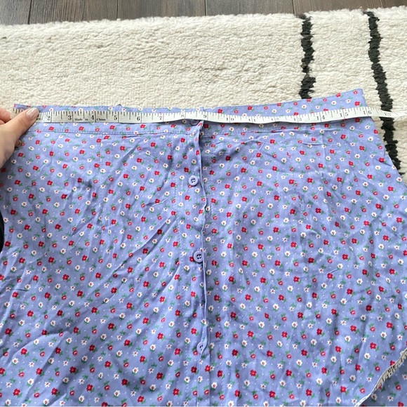 Daisy Street Purple button through mini skirt in vintage ditsy floral - Picture 10 of 10